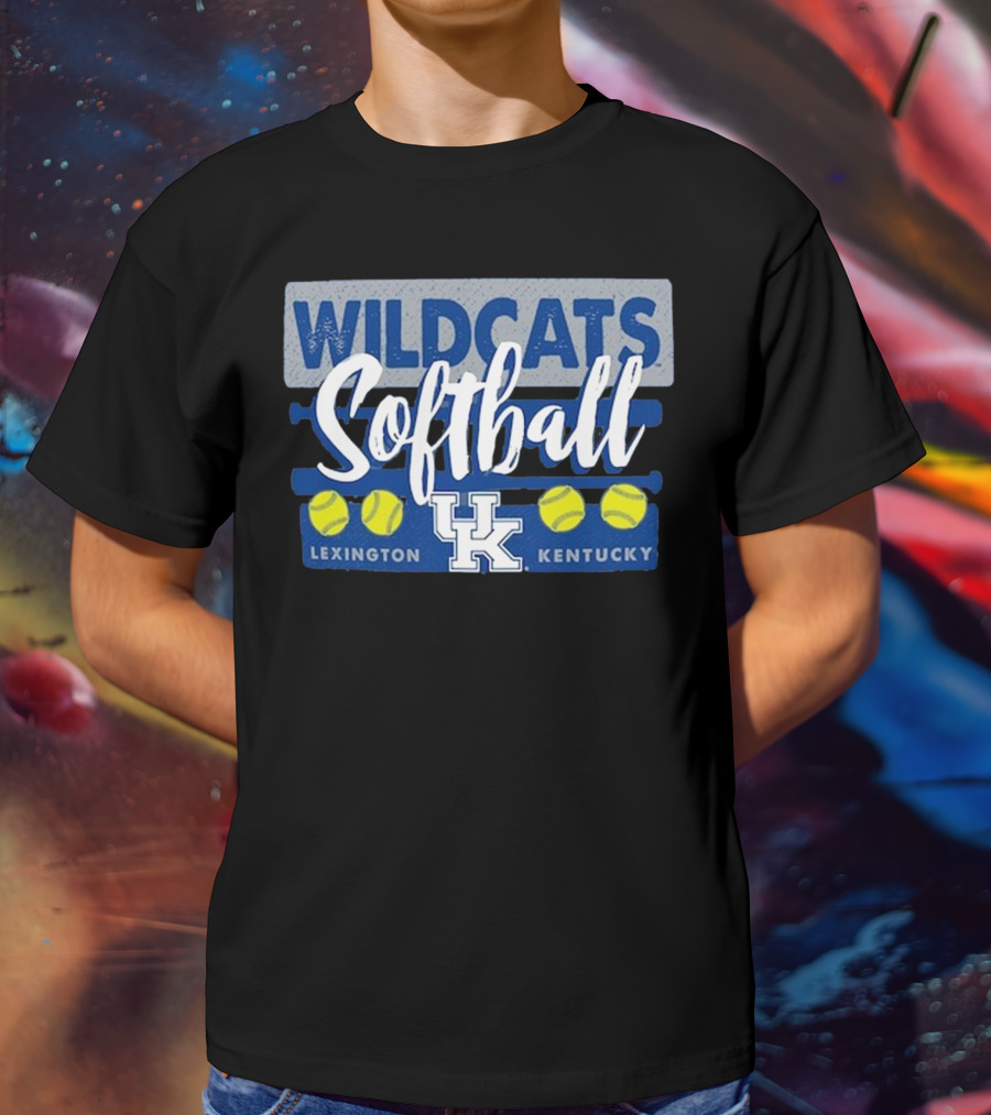 Wildcats Softball Kentucky Lexington UK Bats And Balls T-Shirt