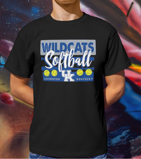Wildcats Softball Kentucky Lexington UK Bats And Balls T-Shirt