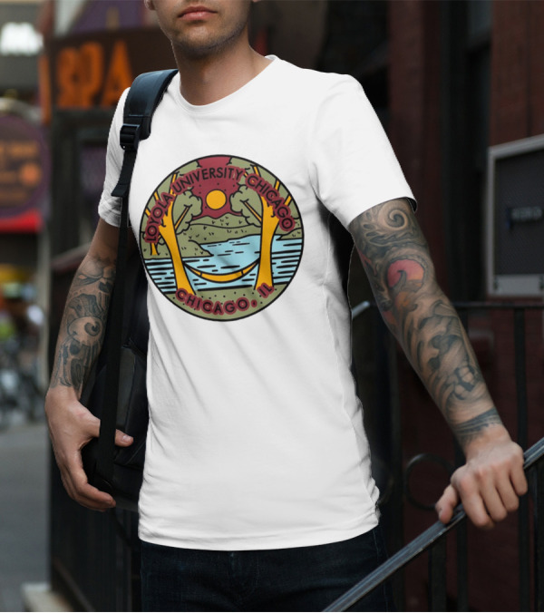 Loyola University Chicago IL Scenic Landscape Ramblers Comfort Colors T-Shirt