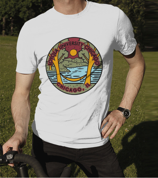 Loyola University Chicago IL Scenic Landscape Ramblers Comfort Colors T-Shirt
