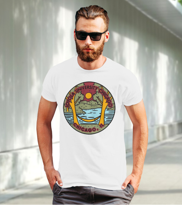 Loyola University Chicago IL Scenic Landscape Ramblers Comfort Colors T-Shirt