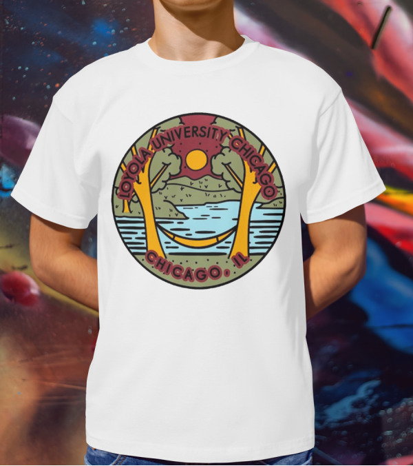 Loyola University Chicago IL Scenic Landscape Ramblers Comfort Colors T-Shirt