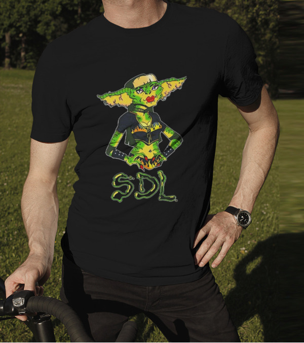 Steph De Lander SDL Gremlin Character In Punk T-Shirt