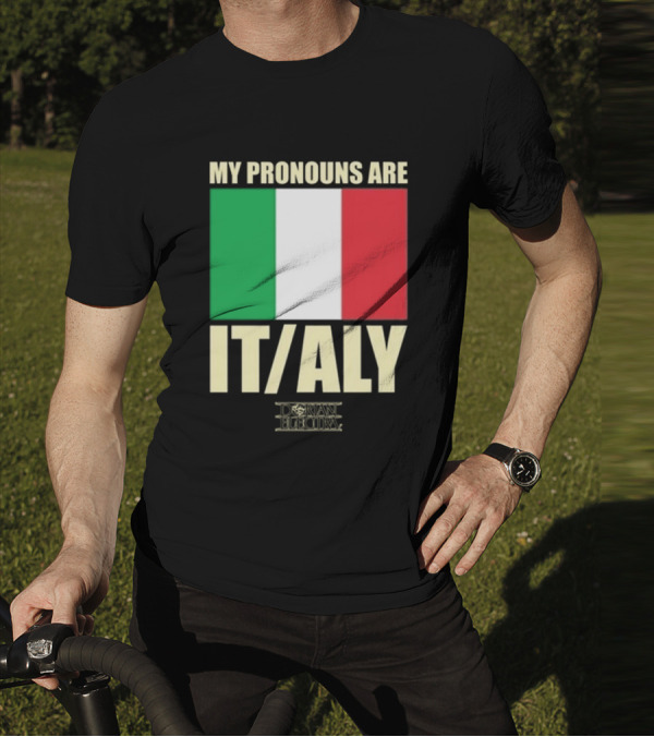 Dorian Electra My Pronouns Are Italy IT/ALY Italian Flag T-Shirt