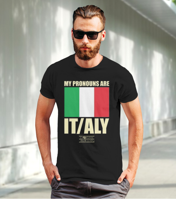 Dorian Electra My Pronouns Are Italy IT/ALY Italian Flag T-Shirt