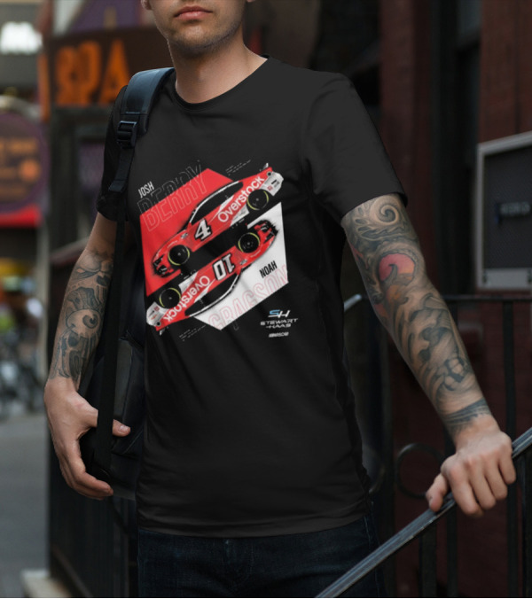 Josh Berry Noah Gragson Overstock Stewart-Haas Racing Car Designs NASCAR T-Shirt