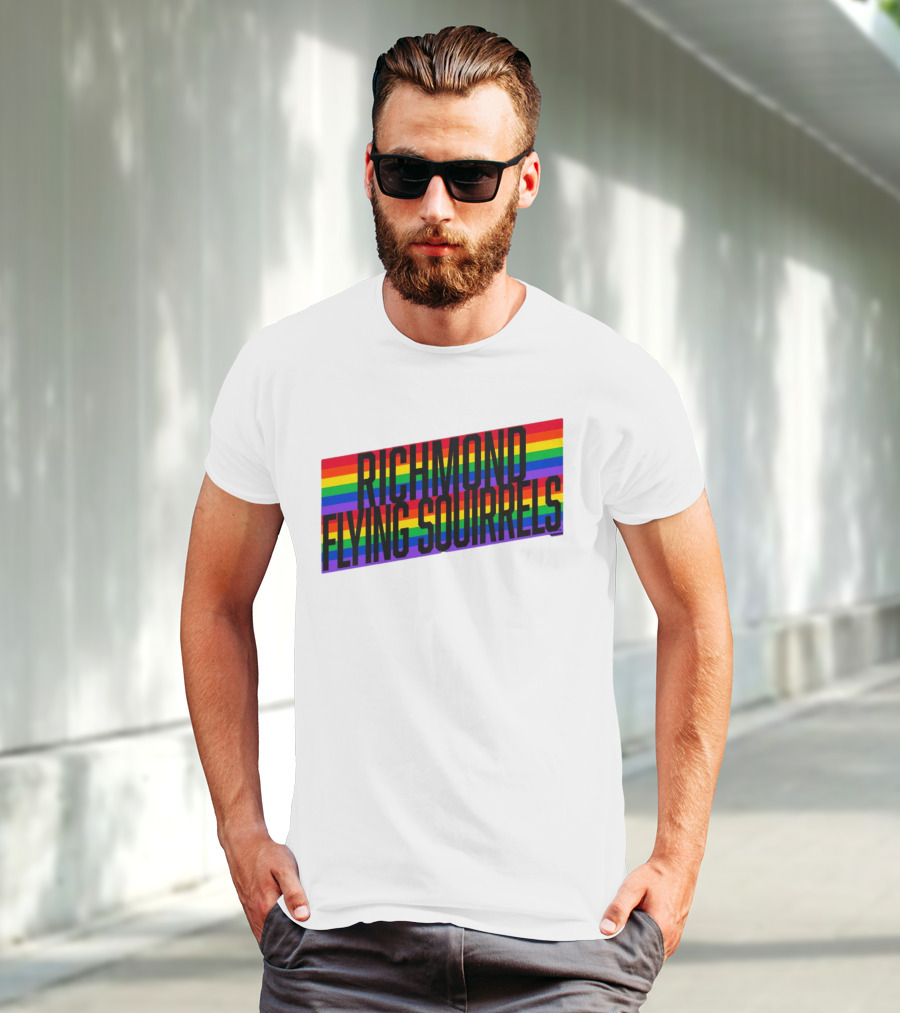 Richmond Flying Squirrels Pride Rainbow Stow T-Shirt