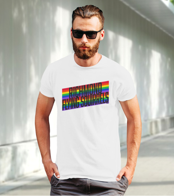 Richmond Flying Squirrels Pride Rainbow Stow T-Shirt