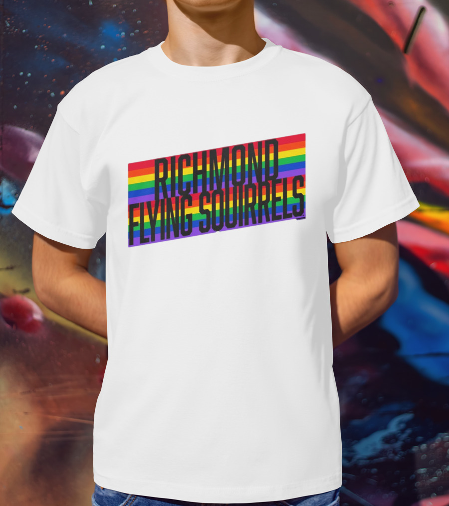 Richmond Flying Squirrels Pride Rainbow Stow T-Shirt