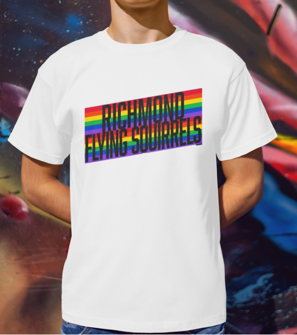 Richmond Flying Squirrels Pride Rainbow Stow T-Shirt