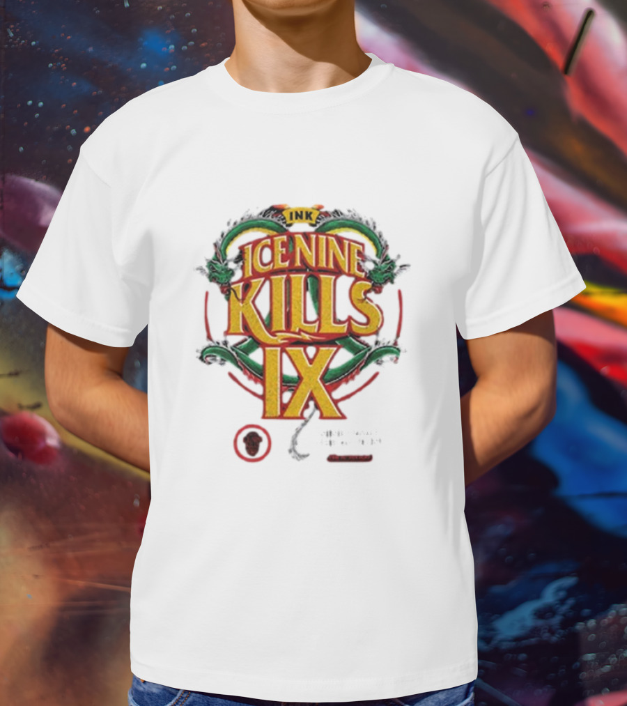 Ice Nine Kills IX Double Dragon Nine Times The Action INK Horror Inked T-Shirt