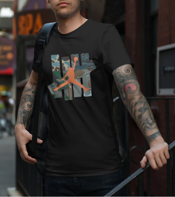 Jordan X Undefeated Camo Jumpman Be More Prepared Than Anyone Else T-Shirt