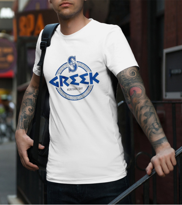 Mariners Greek Heritage Day Greek Chain T-Shirt