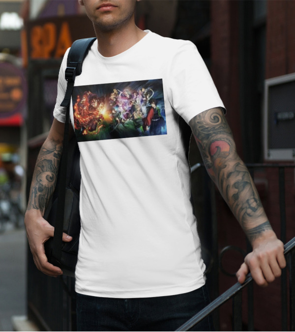 Demon Slayer Kimetsu No Yaiba Epic Hashira Training Battle Scene T-Shirt