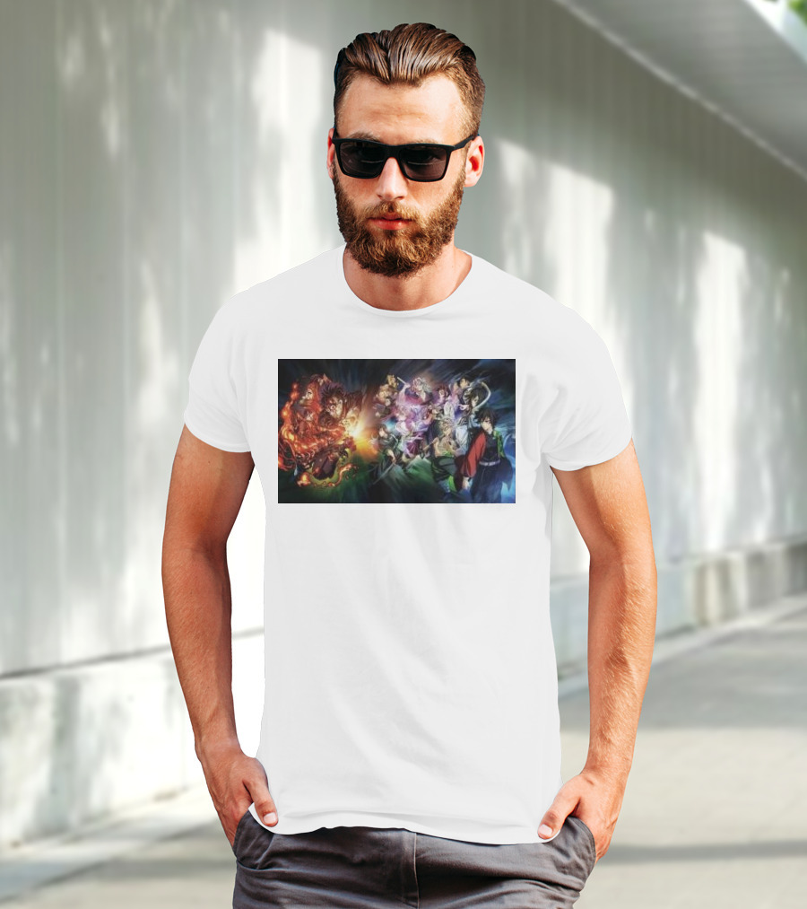 Demon Slayer Kimetsu No Yaiba Epic Hashira Training Battle Scene T-Shirt