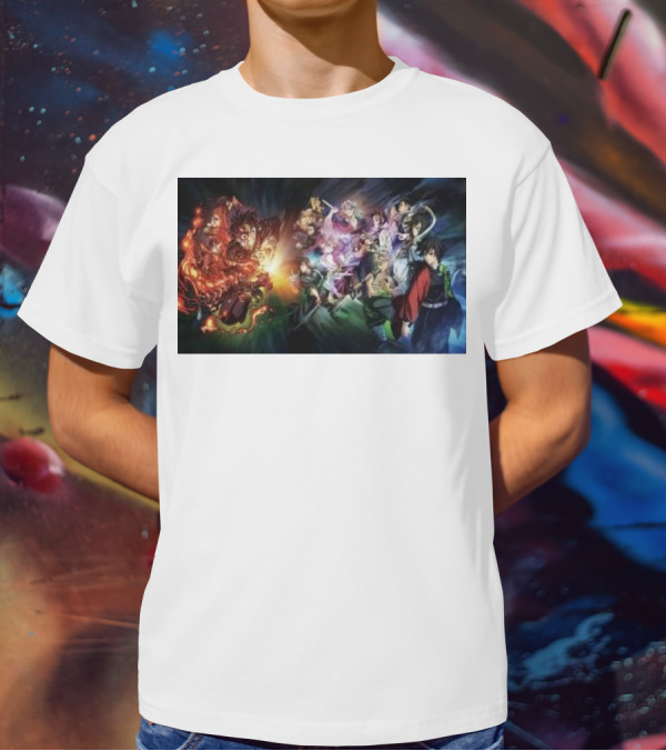 Demon Slayer Kimetsu No Yaiba Epic Hashira Training Battle Scene T-Shirt