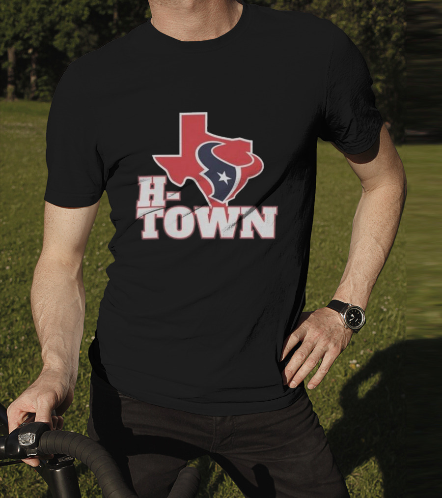Houston Texans H-Town Texas Outline T-Shirt