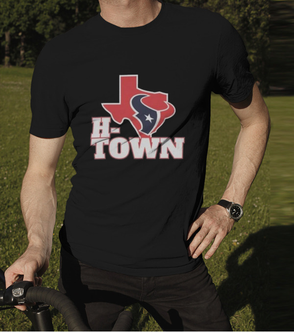 Houston Texans H-Town Texas Outline T-Shirt