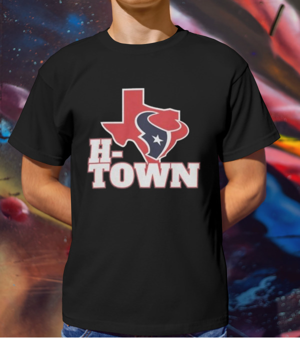 Houston Texans H-Town Texas Outline T-Shirt