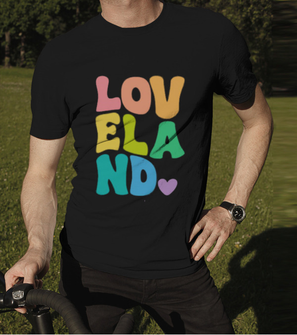 Loveland Rainbow Letters With Heart T-Shirt