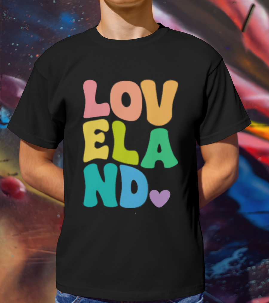 Loveland Rainbow Letters With Heart T-Shirt