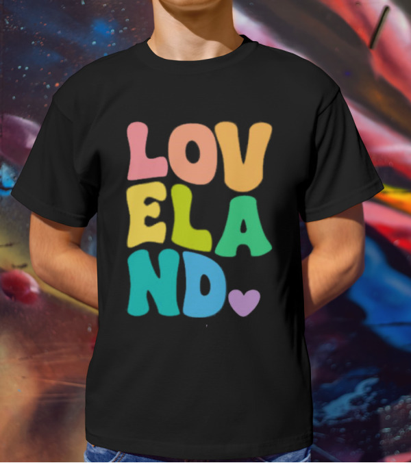 Loveland Rainbow Letters With Heart T-Shirt