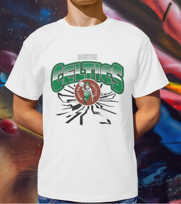 Boston Celtics Basketball NBA Power Earthquake T-Shirt