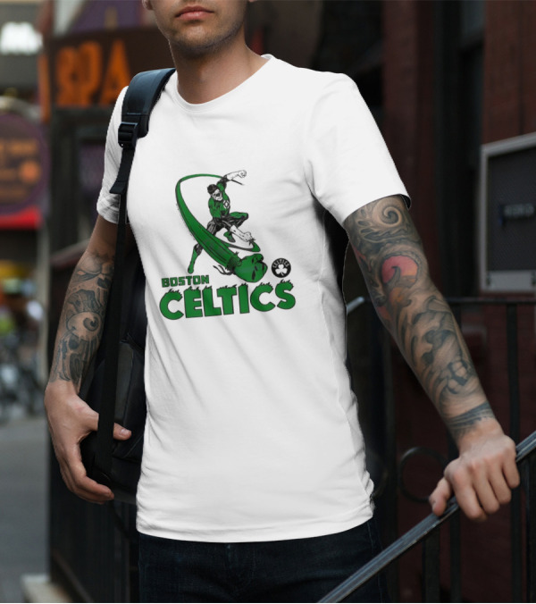 Boston Celtics Green Lantern Comics T-Shirt