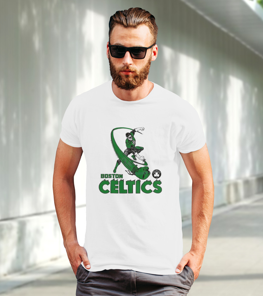 Boston Celtics Green Lantern Comics T-Shirt