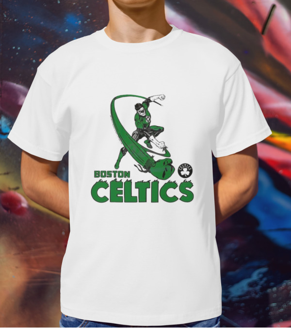 Boston Celtics Green Lantern Comics T-Shirt