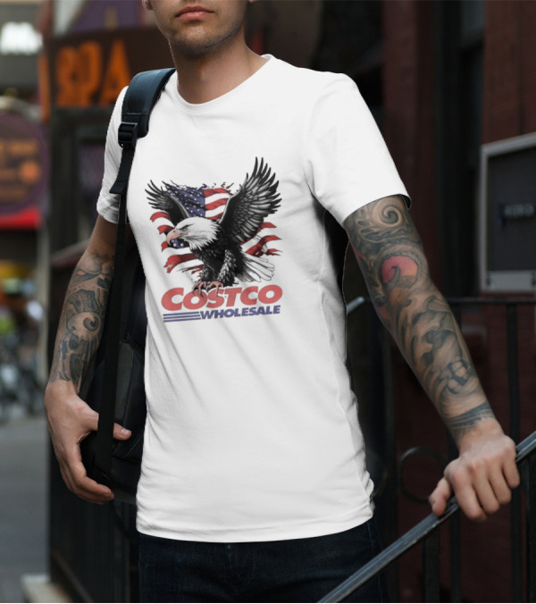 Costco Wholesale American Flag Eagle T-Shirt