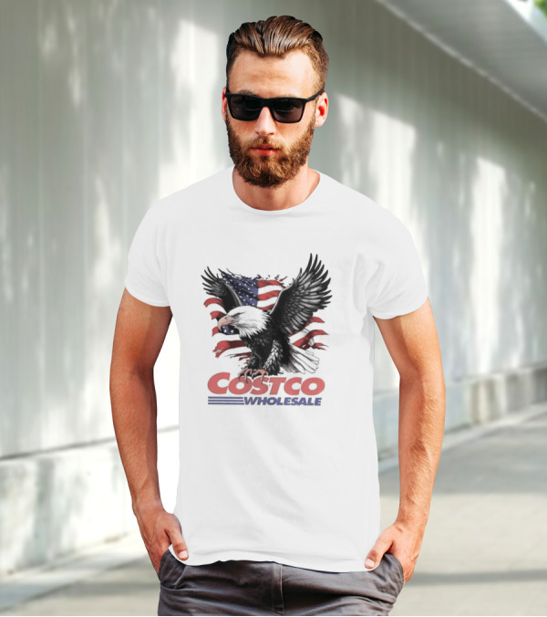 Costco Wholesale American Flag Eagle T-Shirt