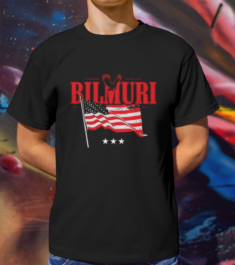 Bilmuri Corn Based Country Emo American Flag Stars Eagle T-Shirt