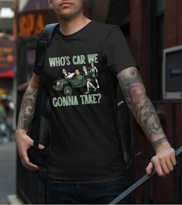 Hank Lockwood Who's Car We Gonna Take Celtics Basketball Fan T-Shirt