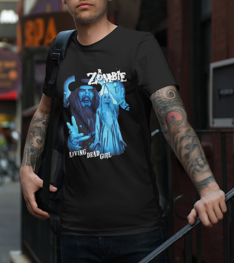 Rob Zombie Living Dead Girl Blue Gothic Horror T-Shirt