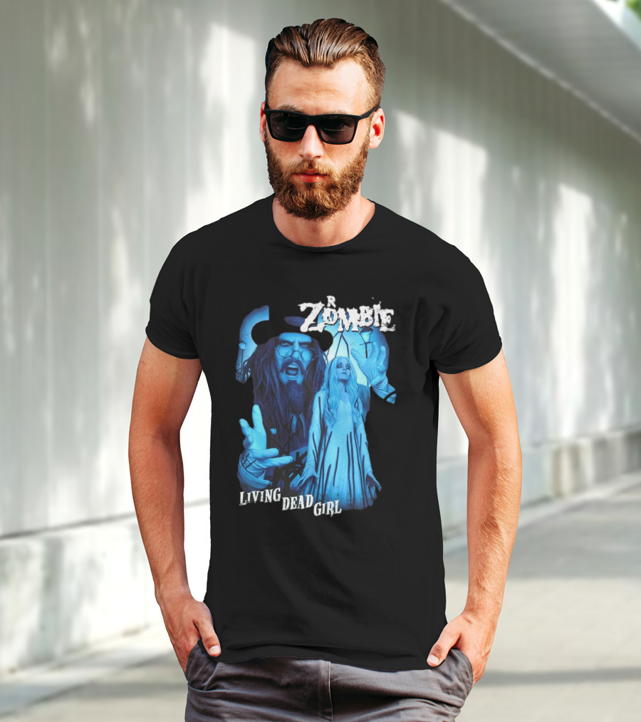 Rob Zombie Living Dead Girl Blue Gothic Horror T-Shirt