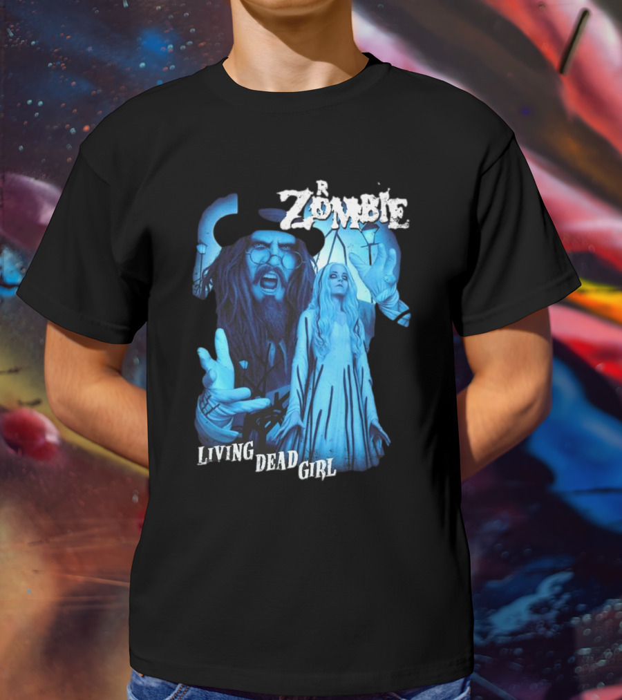 Rob Zombie Living Dead Girl Blue Gothic Horror T-Shirt