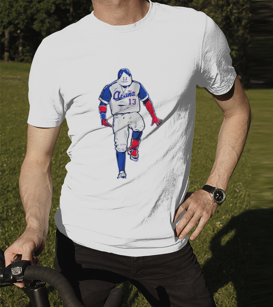 Ronald Acuña Jr. Number 13 Bold Pose Signature T-Shirt