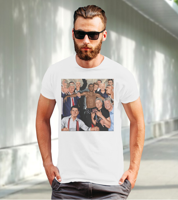The Wright Artist Glory Boyz U.S. Political Leaders Group Photo T-Shirt