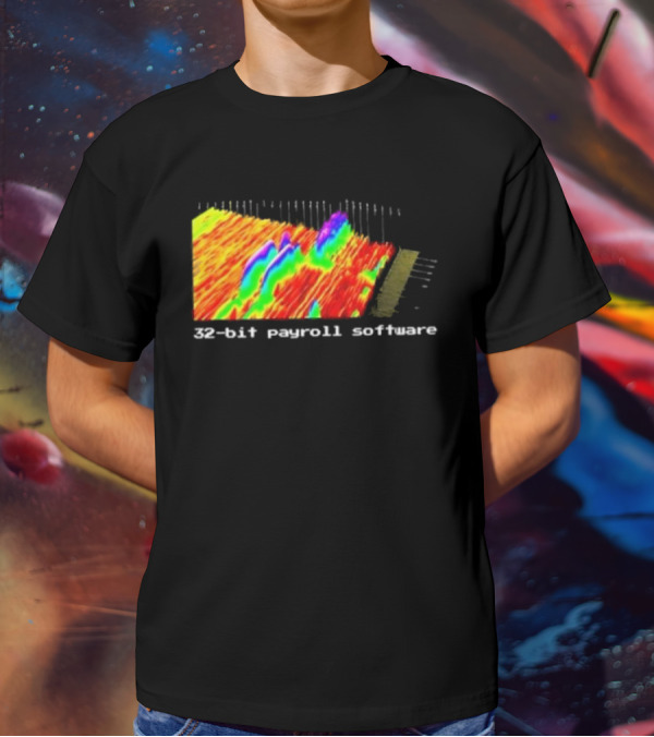 Ayush S Joinwarp 32-Bit Payroll Software Rainbow Spectrum Visualization T-Shirt