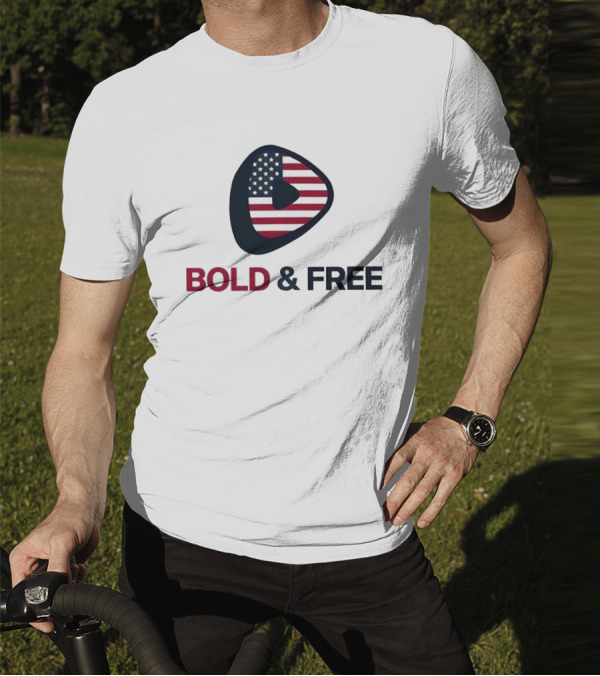 Bold And Free USA Rick Racela Flag T-Shirt