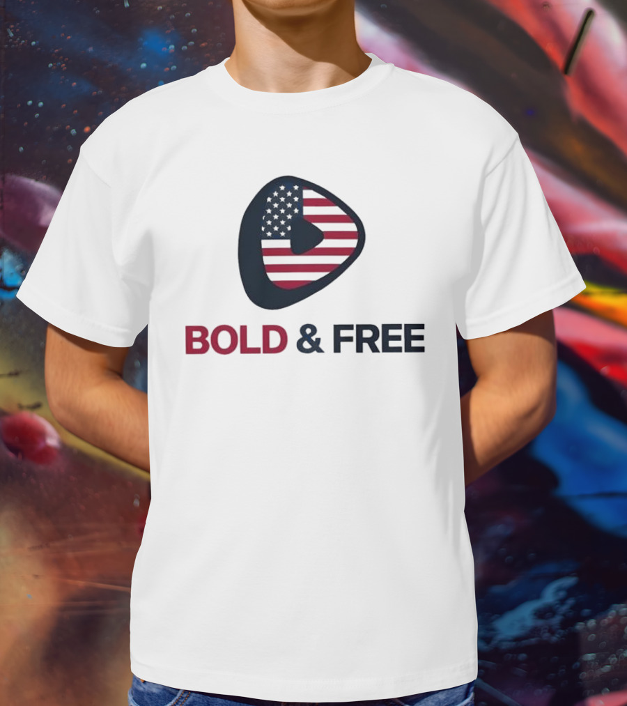 Bold And Free USA Rick Racela Flag T-Shirt