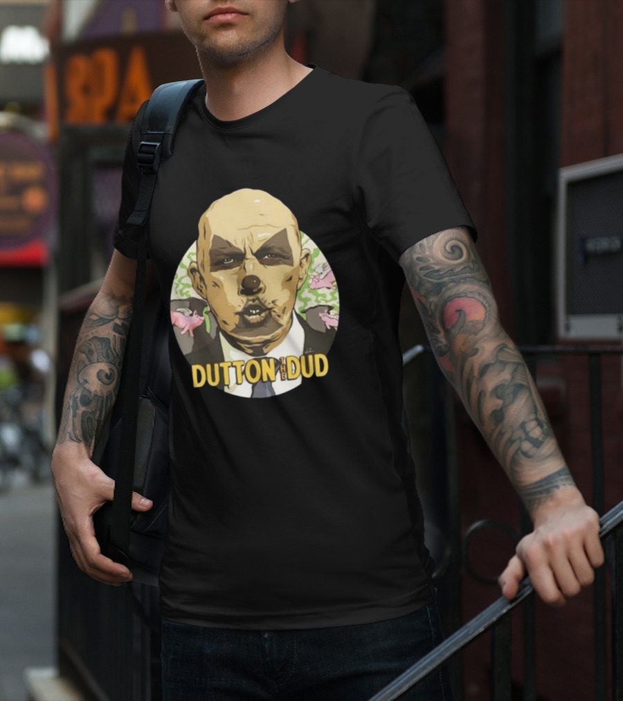 Dutton The Dud James Hillier Dutton Pigs Fly Caricature T-Shirt