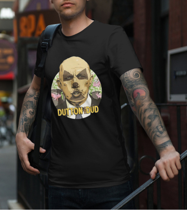 Dutton The Dud James Hillier Dutton Pigs Fly Caricature T-Shirt