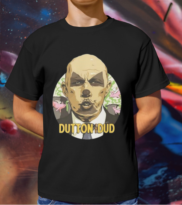 Dutton The Dud James Hillier Dutton Pigs Fly Caricature T-Shirt