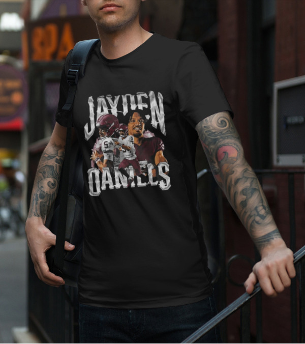 Jayden Daniels Football Action T-Shirt