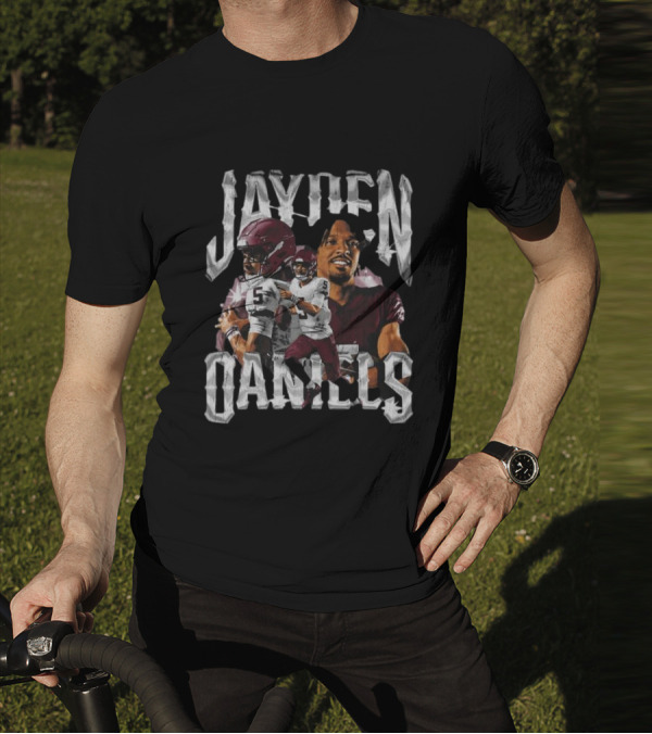 Jayden Daniels Football Action T-Shirt