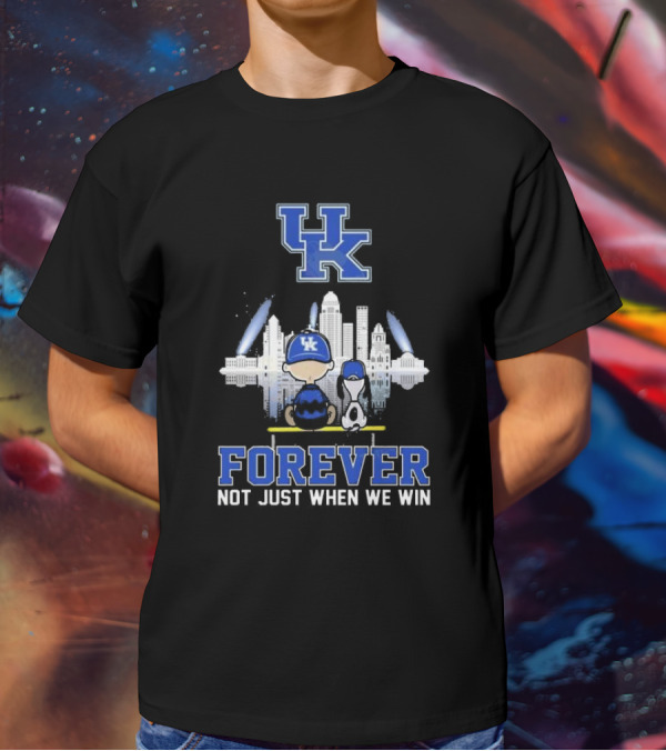 Snoopy And Charlie Brown Kentucky Wildcats UK Skyline Forever Not Just When We Win T-Shirt