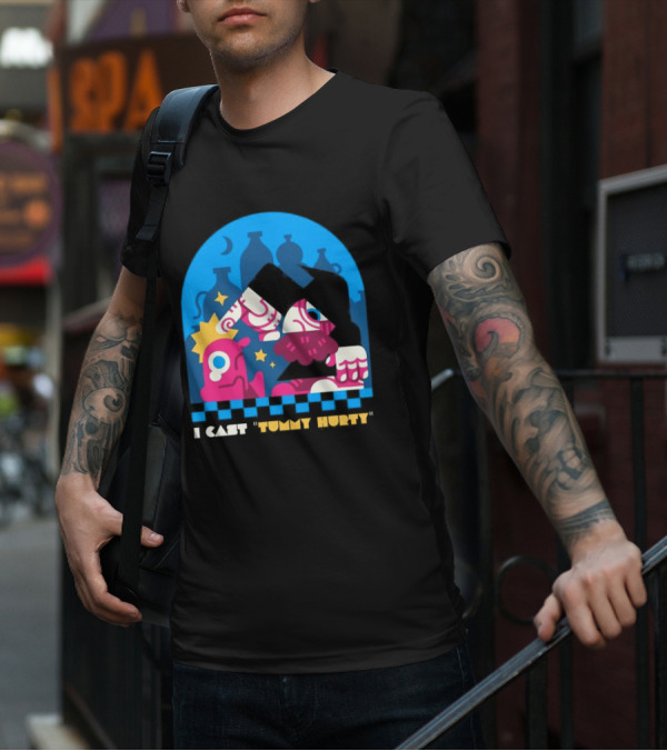 I Cast Tummy Hurty The Forbidden Spell Potion Bottles Stars T-Shirt