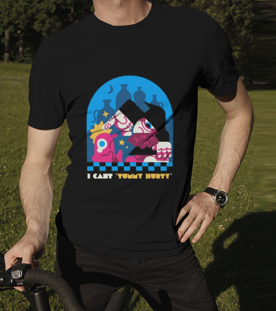 I Cast Tummy Hurty The Forbidden Spell Potion Bottles Stars T-Shirt